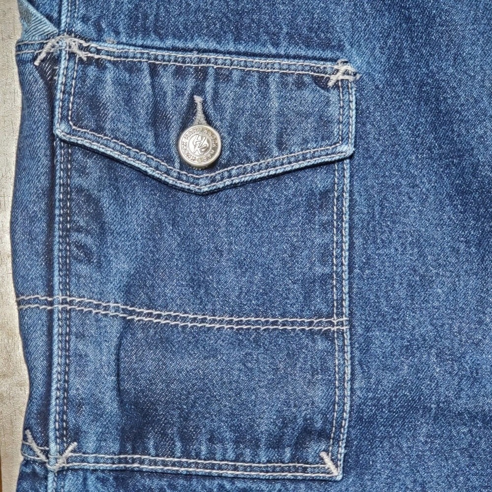 Vintage Y2K School Of Hard Knocks Embroidered Skater Carpenter Jeans Size 38X31 - Picture 4 of 15